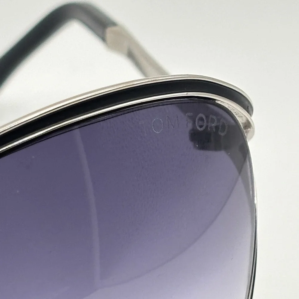 Tom Ford Sunglasses Womens 63mm Black Silver Sienna TF178 01B Butterfly Italy